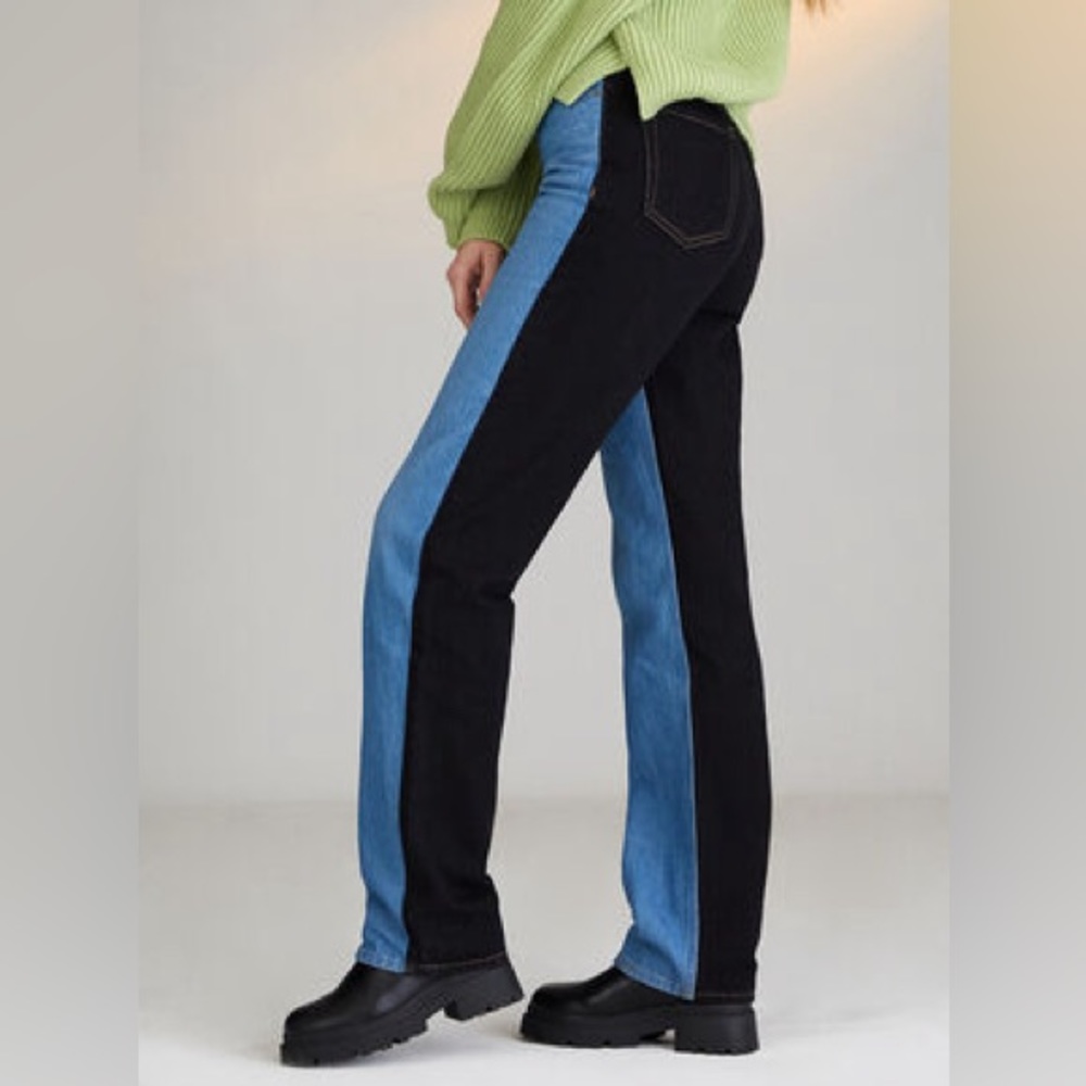 NWT Pacsun 90's Boyfriend Jeans Blue/Black Teo Tone Size 25